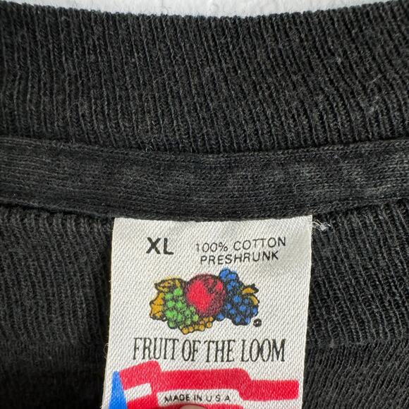 Vintage 90s Paint It Black Graphic Tee Fruit of the Loom USA Made Size XL - Picture 5 of 6